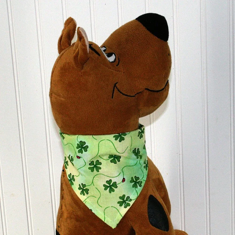 HAND CRAFTED Bandana St. Patrick's Day Tie Dye Ladybug Dog Pet Scarf Accessory
